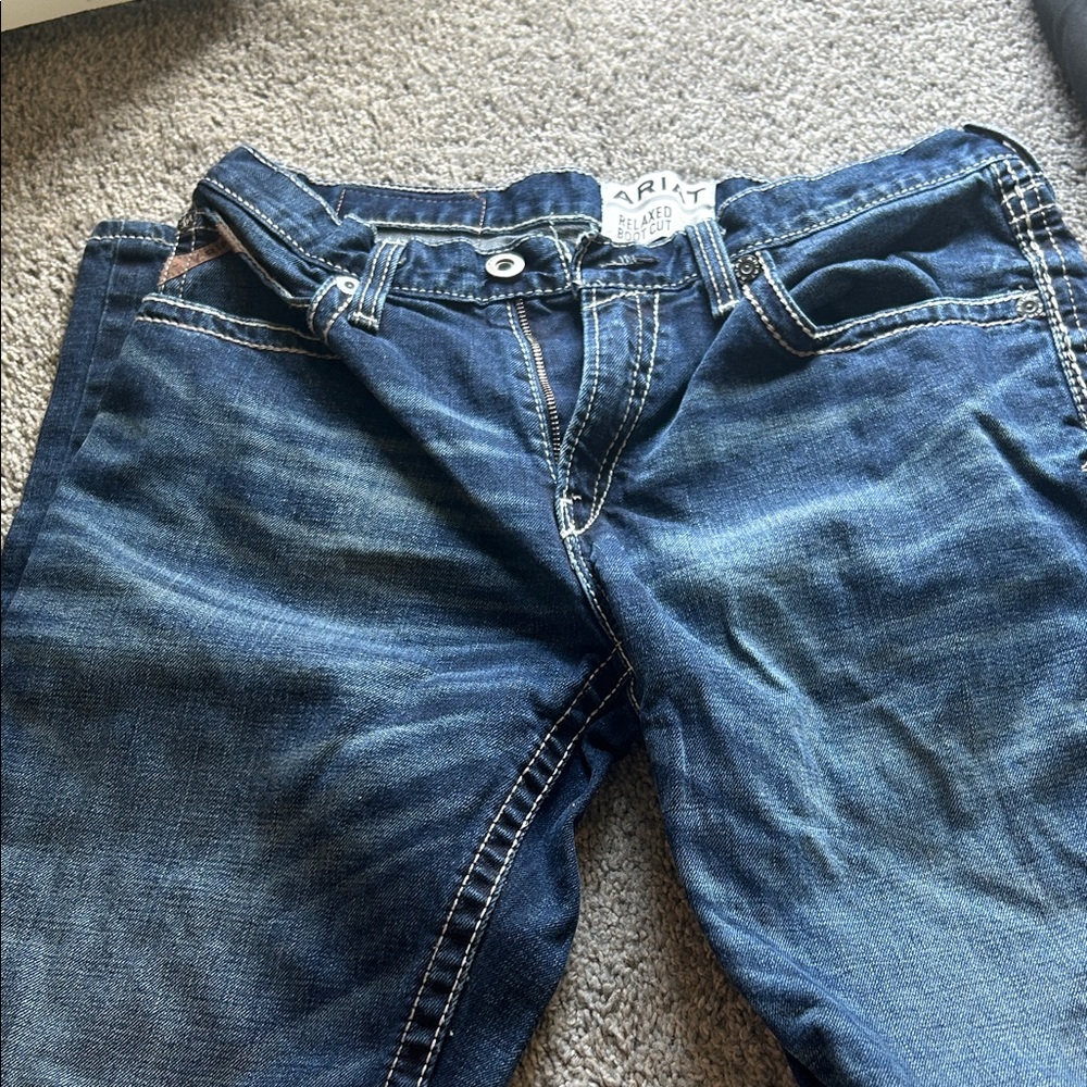 Ariat Men's Relaxed Fit Dark Blue Jeans